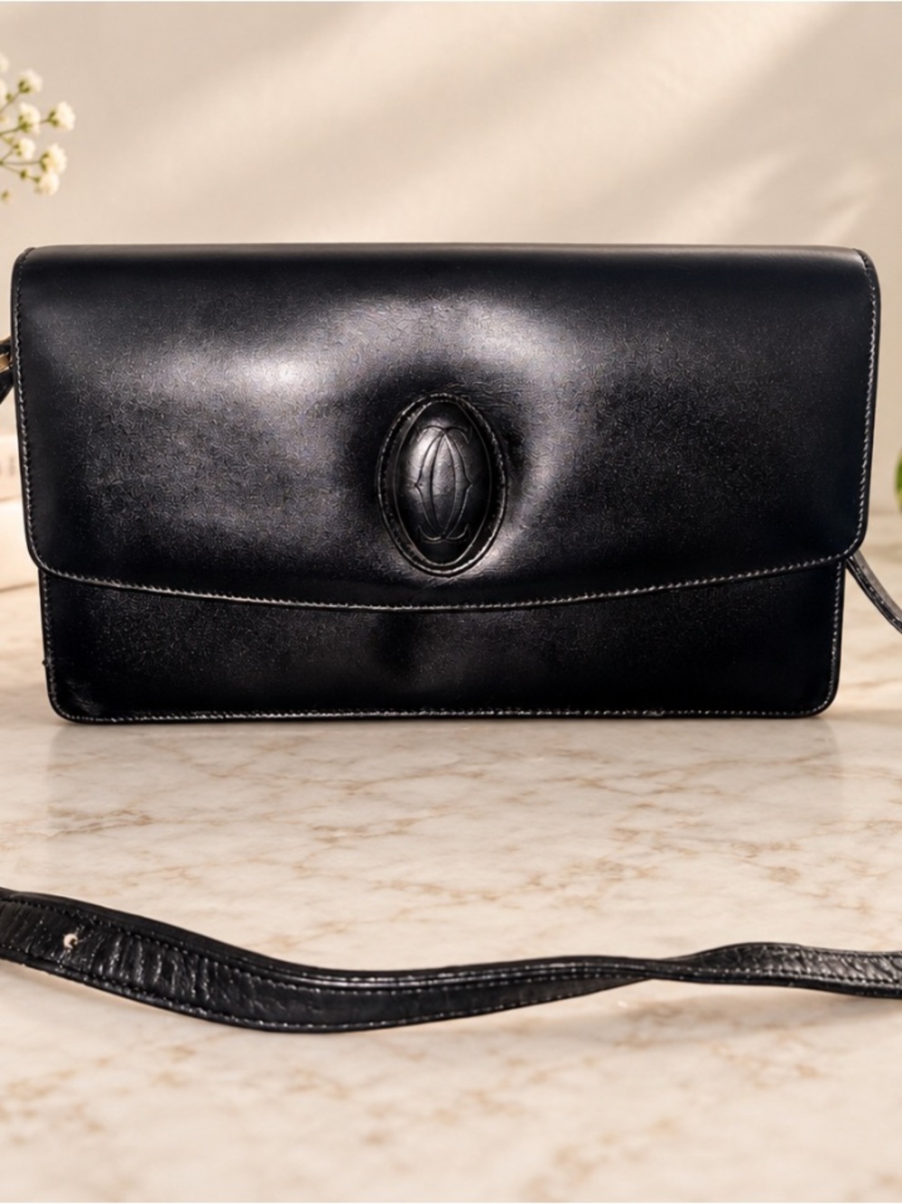 Vintage Cartier Crossbody Leather Purse